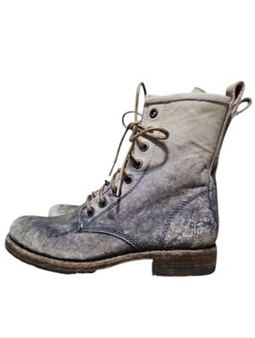 Frye Veronica Distressed Combat Boots